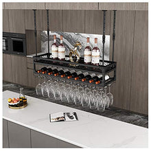 JHGJBJ Appendere cremagliera del Vino, Robusta e Doppio soffitto Titolare attaccatura Calice Ferro Stabile, Il Braccio può Essere regolata da Altezza 30-60cm (Size : 100x30x50cm)
