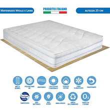 Comprarredo Materasso matrimoniale rigido a molle 160x190 alto 25cm MESSICO, ortopedico anche per pesi importanti con doppio lato caldo/fresco, made in Italy