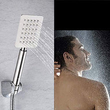 JKCKHA Prodotti da Bagno in Acciaio Inossidabile tenuto in Mano pressurizzata soffione Singolo, Super Slim Square, Diametro: Semplice e Pratico 8 Centimetri Bagno