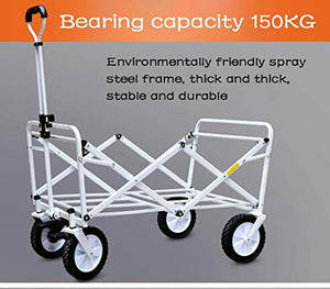 Z-SEAT Carrello da Giardino Portatile Carrello Pieghevole Carrello da Festival per carichi Pesanti Carrello da Traino con Ruote frenanti, Carrello Multiuso per Bagagli/VI