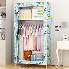 GYAM Armadio in Tessuto, Armadio Semplice Portatile, Armadio Pieghevole con Barra Appendiabiti, per Dormitori, Camera da Letto, Spogliatoio, 150x70x45 cm,A2