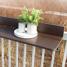 SFSGH Tavolo Pieghevole da Balcone a Parete, Tavolo da Balcone Pieghevole, Tavolo da ringhiera Regolabile (Colore: caffè, Dimensioni: 4 Dimensioni)