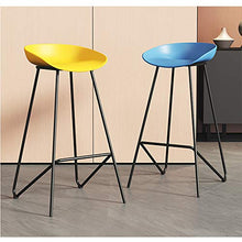 LHJDM Sgabelli da Bar,Sgabello da Bar Senza Schienale,Nero, Bianco, Rosso, Blu,sgabelli da Bar da Cucina,Piedini Neri -Seduta in Plastica,Sedie da Bar,per Ristoranti, caffè