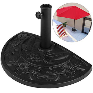 Deuba Base per ombrellone semicircolare 9 kg Supporto ombrelloni a Parete Resistente alle intemperie terrazzo Balcone