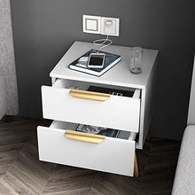 Comodini Camera da letto & Soggiorno Bianco Comodino-Comodino con 2 cassetti semplice camera da letto comodino Mini Locker Comodino con cassetto ( Colore : Bianca , Dimensione : 35X40X48CM )