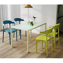 zvcv Sedia da Tavolo da Pranzo, Sedia da Cucina, Sedia da Giardino in plastica con Schienale Basso, Sedie dal Design ergonomico, Supporto Lombare, I