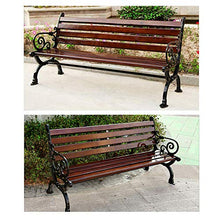 GaoF Panchina da Esterno Panchina da Giardino per terrazza, Resistente alle intemperie con braccioli e Schienale Comoda panchina da Veranda in Legno massello anticorrosivo in