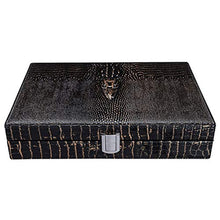 Cigar Box, Portable Cigar Box Idratante Cigar Box Foderato di Legno di Cedro può Essere Caricato con 20 Black Alta qualità (Size : 27.8x20.4x5.8cm)