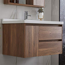 NgMik Cabinet Specchio Lavabo Bagno Moderno del Cabinet del Bagno della lavandino del lavandino del lavandino della Lavanderia a Muro Facile da Pulire (Color : Brown, Size : 50x60x45cm)