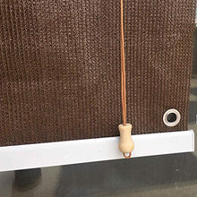 XISENOCI Rollrollo, Sonnenschutz Patio Einziehbarer manueller Markisenpavillon Außenüberdachung Garten Sonnenschutz mit Beschlägen Winddichter Sichtschutzzaun (Farbe: Braun, Größe: 0,6 x 1,5 cm)