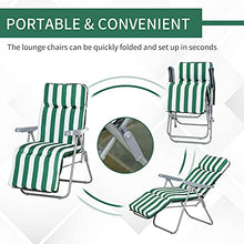 Outsunny 2 Sedie a Sdraio Prendisole on Braccioli Reclinabili da Giardino Acciaio e Poliestere 60 x 75 x 102 cm