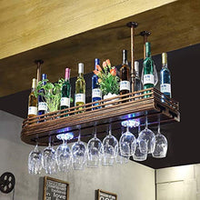 YWYW Porta Bicchiere da Vino portabottiglie Americano retrò da Appendere Porta Calice Creativo invertito (Dimensioni: L100 * W27CM)