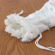 Amosfun Sacchetto della Bottiglia del Vino della Peluche Copertura della Bottiglia di Vino di Natale Bianco per Le Decorazioni del Partito di Vacanza Invernale