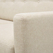 Marchio Amazon - Rivet, divano trapuntato modello Sloane, stile mid-century moderno, larghezza 163 cm, colore guscio d'uovo - Arredi Casa