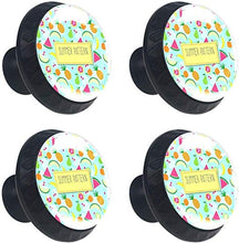 Frutta Anguria Ananas Pera Ciliegia e Banana Pomelli per Porta Set di 4 Pomelli per Mobili Manopole per Cassetti Cucina Armadio Vetro