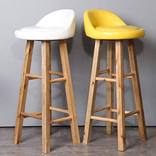 WANGFENG Sgabelli Sedie Sgabello da Bar Girevole Sgabello Alto da Cucina Rustica Struttura in Legno Massello con Bancone Imbottito/Ristorante/Bar (Dimensioni: 70 Cm, Colore: Giallo)