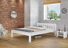 Erst-Holz Solido Letto Classico Bianco 120x200 in Pino massello doghe rigide 60.38-12W