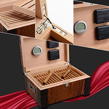 Minmin Cigar Box Humidor Cedar Wood Luxury grande capacità del cassone Fumo Idratante scatola marrone, 380x290x160mm accessori del sigaro (Size : 380x290x160mm)