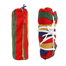 Amaca Da Campeggio Portatile 250 * 150 Cm 2 Persone Per Esterni In Tela Curvata Con Bastone In Legno Fissa Sedia Altalena Da Giardino Appesa Blu