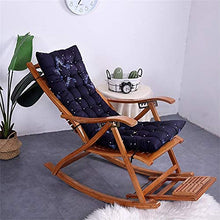 eewopjkj Cuscino per Lettino Supporto per Schienale Alto Addensare Cuscino per Sedia Relax Extra-Large Cuscino reclinabile Cuscini per Sedia a Dondolo Cuscini da Giardino-Navy-a 48x120cm