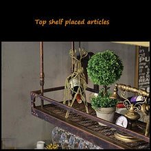 AT Bar Unità Scaffali Galleggiante Holder Wine Rack Muro, Pendere Supporto Di Vetro Di Vino, Altezza Regolabile, Rustico Titolare Di Vino, Wine Bottle Holder, Soffitto Wine Rack, Mensola Ra