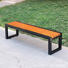 Panchina da giardino per esterni, sedia per il tempo libero del parco, panchine per patio in legno resistenti alle intemperie, panchine decorative per terrazze con prato per 2-3 persone