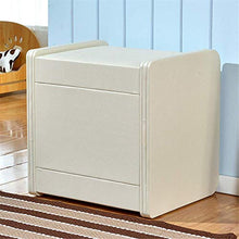 AOIWE Caminetto Moderno Imbottito in Ecopelle in Ecopelle in Ecopelle in Ecopelle con 2Dawer (Color : White, Size : 45.5x40x48cm)