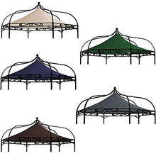 fregaren.de - Tetto di ricambio per gazebo Modena 6 angoli, 320 cm, impermeabile, materiale: Panama PCV Soft 370 g/m², modello 8 (marrone)