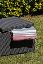 TOOMAX Tavolino Olimpia Large Box, da esterni in plastica riciclata, Art. 596, dim. cm 76x59x45h, colore Antracite
