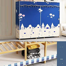 TWDYC Semplice assemblaggio Armadio Bold Acciaio Cloth Armadio Semplice Gabinetto Camera Dormitorio Domestica Tessuto, Guardaroba