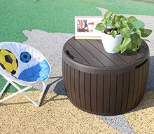 XLLLL Cassapanca da Esterno Box Contenitore per Rifiuti in Plastica da Giardino Scatola per Ricevimenti All'aperto Tavolo per Ricevimenti Rotondo Negozio da Banco Impermeabile