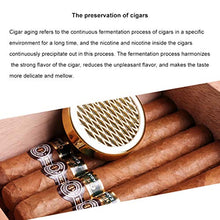 XYF Humidor per Sigari, Humidor Artigianale in Cedro, Scatola Porta Sigari Umidificatore, Legno Massello A umidità Costante Sigillato di Grande capacità, Contiene 35 Sigari