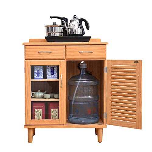 GFBVC Credenza Legno Accent Cabinet Ingresso Bar Bagagli Voce della Tabella di Soggiorno Pranzo a Buffet Armadio Server Console Table (Color : Wood, Size : 87.5x67x35cm)