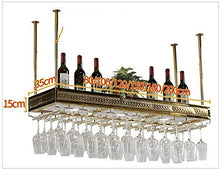 MFLASMF Stainless Steel Wine Glass Rack, Wine Cabinet, Simple Luxury Luxury Gold-Plated Can Be Customized Hanging Wine Rack Ceiling Wine Rack, Suitable for Bars And Restaurants,Single