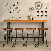 CNSFFS Rack da 3 Pezzi per portabottiglie da Vino in Ferro Montato a Parete - Vino Rosso Bevande per Adulti Portabottiglie per liquore, Portabottiglie da Vino in Metallo,-1