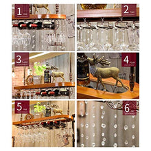 Portabottiglie Rovesciate Espositore Multifunzionale Semplice da Soffitto Calice da Casa Portabottiglie Ristorante Cucina Bar Portabottiglie Galleggiante Regolabile in Altezza (Bronzo 100 * 28 Cm),