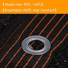 Rete Ombreggiante Nera, Per Copertura Vegetale/fiori Per Serre/ Terrazza Esterna/posto Auto Coperto/piscina, Protezione Solare HDPE Tessuto Ombreggiante,con Occhielli /Protezione Raggi UV 50% ~ 60%