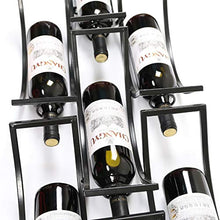 FCXBQ Bicchiere da Vino in Vetro Bicchiere da Vino da Parete Portabottiglie in Ferro Stile Europeo Portabottiglie da Vino Rosso Portabottiglie in Lattice Creativo Portabottiglie Nero