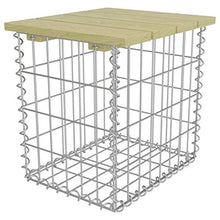 Tidyard Giardino Panchina Gabbione,Gabbione di Alta Qualitá con Sgabello Acciaio Zincato e Legno FSC 120x40x45 cm