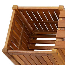VidaXL - Panca da giardino con 2 fioriere, 150 x 30 x 40 cm, in legno di acacia