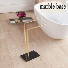 Wing Portasciugamani piantana portasciugamani da Terra Acciaio Inox Bagno Metallo Porta Asciugamani con Base in Marmo, H90 cm