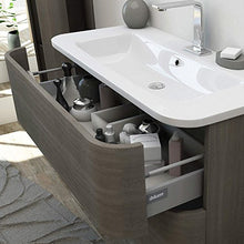 Bagno Italia Mobile arredo bagno 80 cm 2 cassetti lavabo mineralmarmo bianco rovere soft arredi I