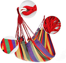 MVNZXL Sedia sospesa per Amaca Portatile, Strisce Colorate tessute a Mano in Cotone Naturale con amache con Frange all'Uncinetto, per Giardino sul Retro all'aperto e al Coperto