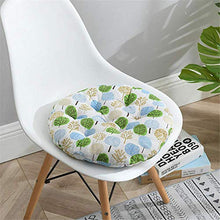 Pillowcase 2 Confezioni di Cuscini Imbottiti per sedie Portatili, Cuscini per sedili in Cotone e Lino, Cuscini Rotondi Antiscivolo per Giardini Esterni, uffici e soggiorni (A2, 40 * 40 cm)