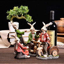 BINGFANG-W Wine Rack, Fumetto Coniglio Wine Rack Creativa Europea della casa Artigianato Restaurant Wine Cabinet Decorazioni in Resina Ornamenti Portavini