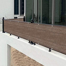 WUZMING Frangivista Balcone All'aperto Recinzione Copertura per Protezione della Privacy HDPE Anti UV con Occhielli Giardino Patio Copertura Balcone (Color : Brown, Size : 1.5x7m)