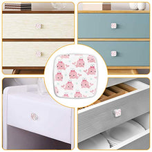Set di 4 maniglie rotonde per armadio da cucina, credenza, cassettiera, cassettiera, con viti, per cucina, comò, armadietto, bagno, armadio con motivo a delfini cartoni animati con fiocco