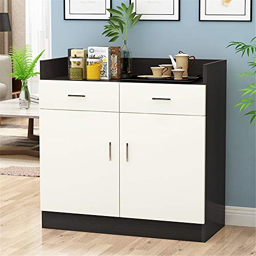 LULUVicky in Piedi Bagagli Petto Credenza Pranzo a Buffet Armadio Server Armadio Standing Bagagli Petto Cassetto Bassa Credenza (Color : Black And White, Size : 90x40x80cm)