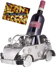 BRUBAKER Portabottiglie Vino Vintage Auto Flower-Power - Cult Oldtimer - Supporto per Bottiglie di Metallo - con Biglietto d'Auguri per il Regalo Del Vino