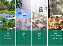 Tavolo da picnic all'aperto 1,2 m Tavolo da scrivania rettangolare Oxford Sgabello Sgabello Sgabello Set da tavolo Pieghevole Pieghevole da campeggio Leggero e facile da trasportare può essere piegato
